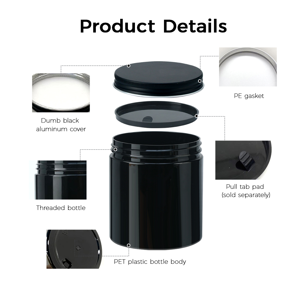 Black wide-mouth bottle accessories