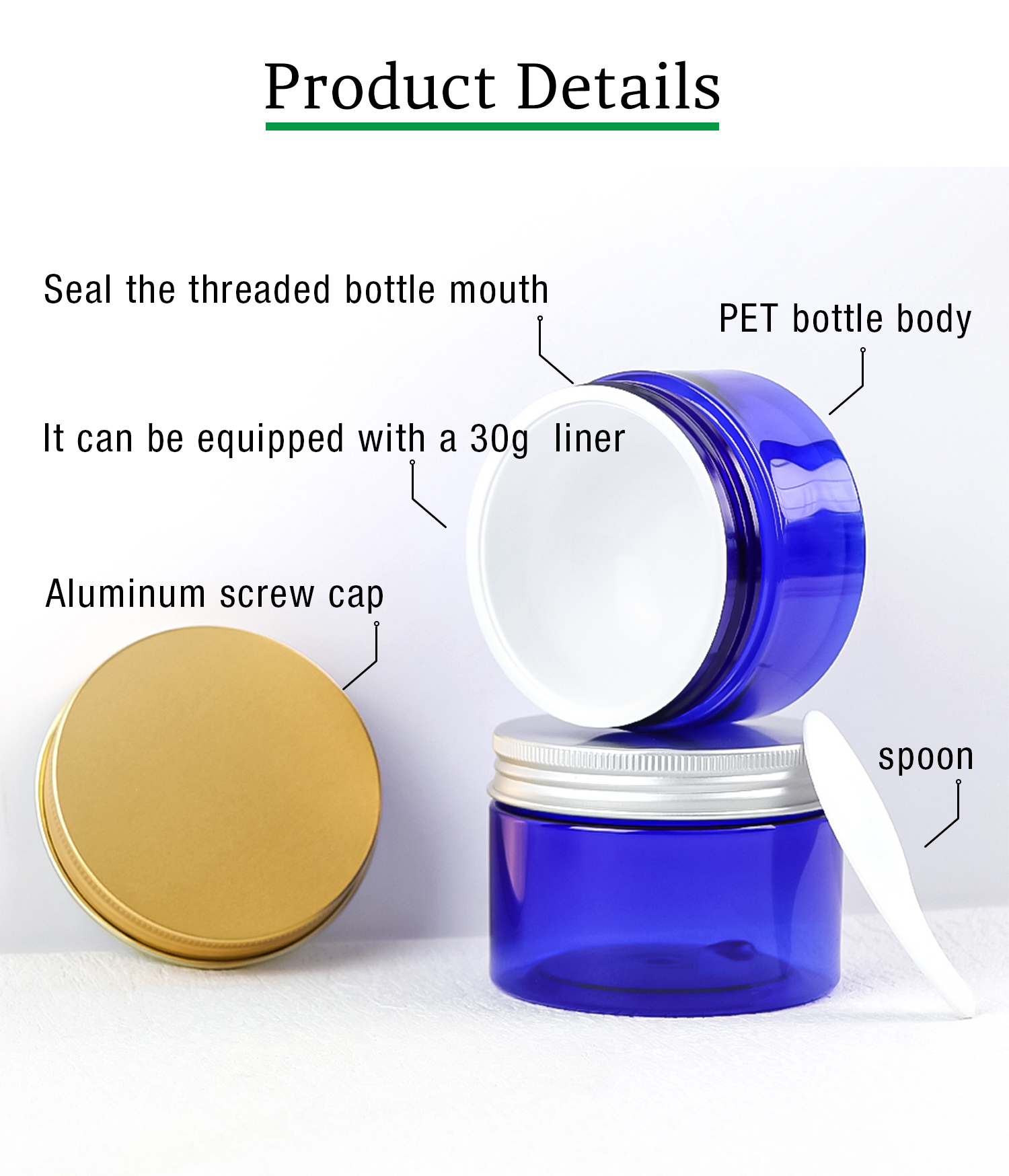 Blue food storage tank