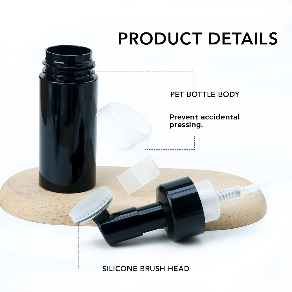Foam pump bottle with brush head