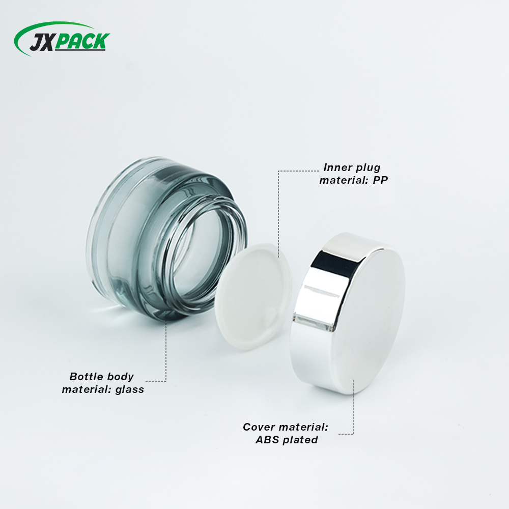 Gradient glass cream jar