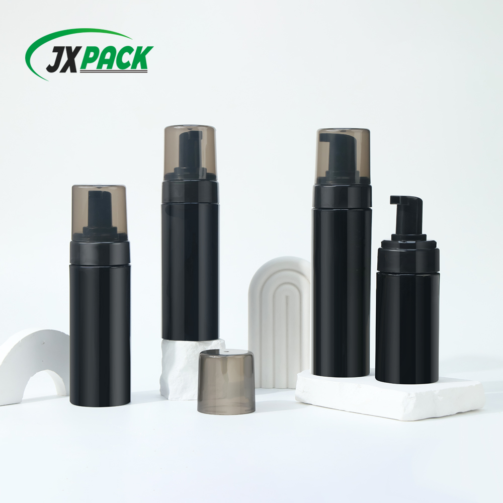 Amber glass vials with black caps
